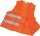Warnweste EN 471 100% Polyester 2 Reflektorstreifen rot-orange