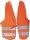 Warnweste EN 471 100% Polyester 2 Reflektorstreifen rot-orange
