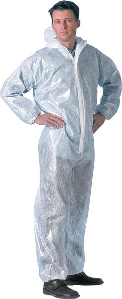 Overall mit Kapuze, PP/CPE Wasserdicht, GR. XXL,27809