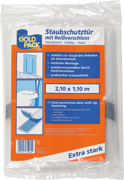 Staubschutztür mit Reißverschluss 2100x1100mm