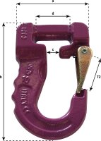 Rundschlingen-Hebebandhaken UVH violett max. 1000kg