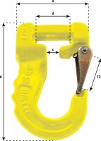 Rundschlingen-Hebebandhaken UVH gelb max. 3000kg