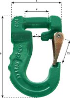 Rundschlingen-Hebebandhaken UVH gelb max. 3000kg