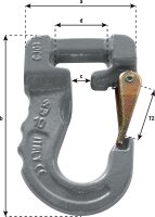 Rundschlingen-Hebebandhaken UVH gelb max. 3000kg