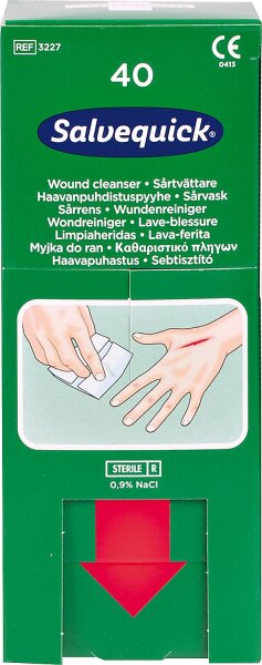 Wundreinigungstücher Salvequick, VPE = 40 Stück