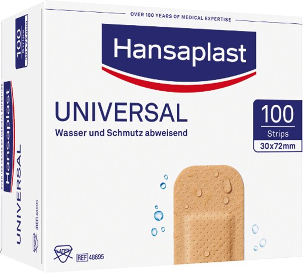 Universalpflaster Hansaplast UNIVERSAL Strips 3,0 x 7,2cm 100 Stk