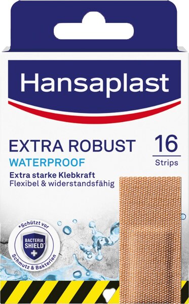 Wundpflaster Hansaplast EXTRA ROBUST Strips 2,6 x 7,6 cm 16 Stück