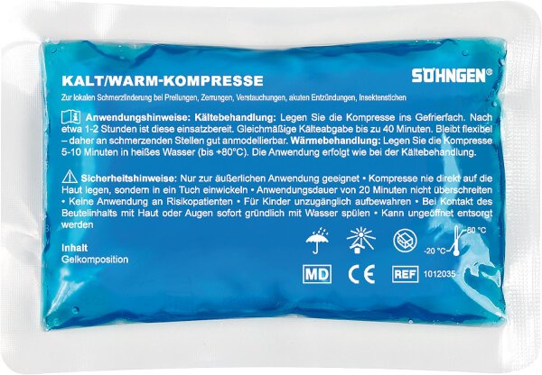 Thermo-Kalt/Warm-Kompresse klein  8 x 13 cm