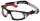 Schutzbrille RUSH+ mit Kopfband,Rahmen rot / schwarz – Klares PC RUSHPFSPSI