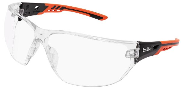 Schutzbrille NESS+  Rahmen orange / schwarz – Klares PC NESSPPSI