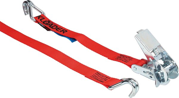 Ratschenzurrgurt, zweiteilig Professional 450kg 5m rot