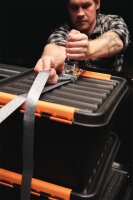 Ratschenzurrgurt, zweiteilig Rebel 400kg,4m Orange VPE = Stück