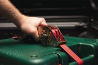 Trage-Zurrgurt mit Aufrollautomatik  Grip 25mm 20kg 2,5m rot