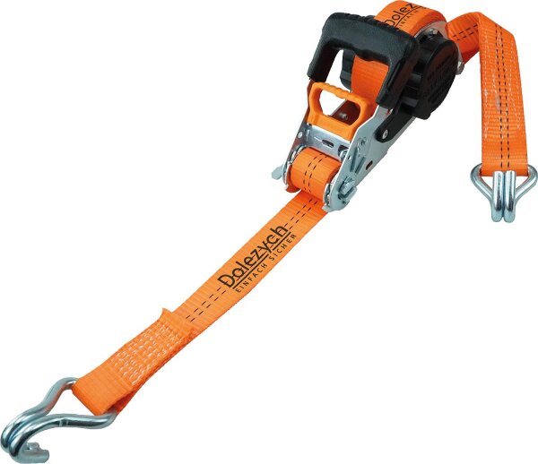 Ratschenzurrgurt mit Aufrollautomatik, 2-teilig,Gurt 35mm,Länge 5m,1000 daN