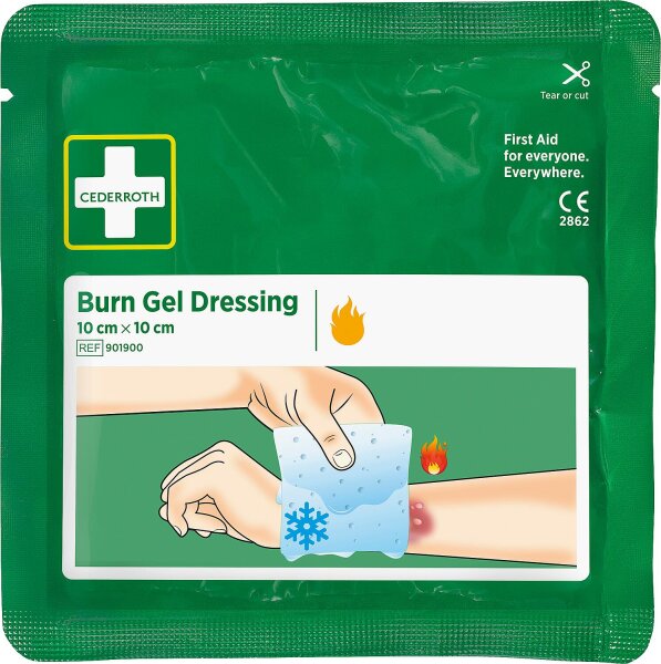 Brandwundengel-Kompresse Cederroth 100x100xmm, VPE=2 Stück