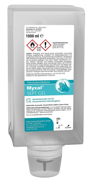 Händedesinfektionsmittel MYXAL Sept Gel 1l Varioflasche