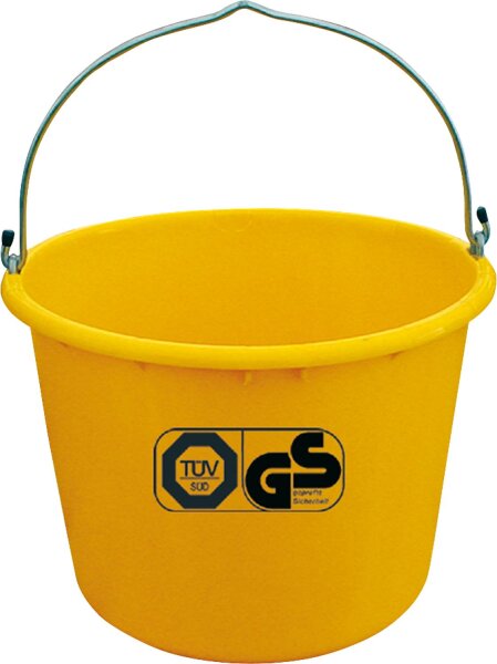 Baueimer 20 Liter gelb kranbar,TÜV VPE = 5 Stück