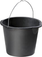Baueimer 12 Liter schwarz, mit Tülle