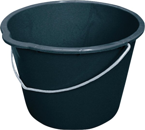 Baueimer 20 Liter schwarz, mit Tülle, VPE = 10 Stück