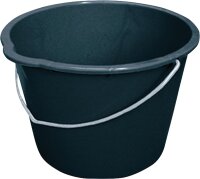 Baueimer 20 Liter schwarz, mit Tülle, VPE = 10...