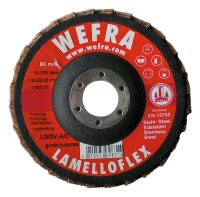 Lamellenschleifteller WEFRA LSGV-A/C grob D=125 x 22,23 mm