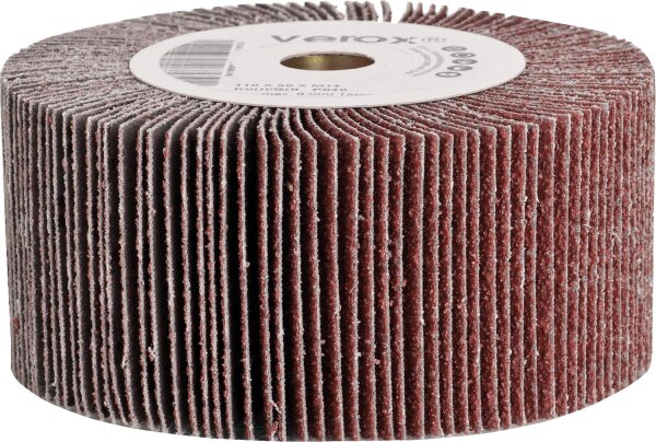Lamellenschleifwalze verox® M14 -Innengewinde 110x50xM14 Körnung P 80