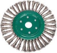 Rundbürste gezopft Edelstahldraht 0,50 mm 115 mm x 22,2