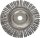 Rundbürste gezopft, schmale Ausführung Stahldraht 0,50 mm 178 mm x 22,2