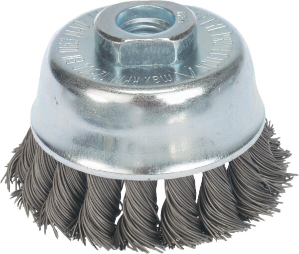 Topfbürste gezopft Stahldraht 0,50 mm 65 mm x M 14 x 2,0