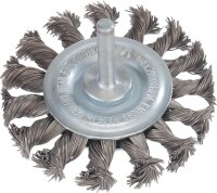 Rundbürste gezopft Stahldraht 0,50 mm 75 mm, Schaft...