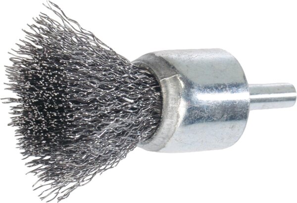 Pinselbürste, Länge 60 mm Edelstahldraht 0,30 mm 12 x 10 mm, Schaft 6,0 mm