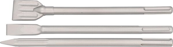 Meißel-Set HELLER ENDURO selbstschärfend SDS-Max 3-teilig Spitz-/Flach- und Spatmeißel
