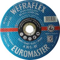 Trennscheibe Euromaster blau gerade für Stahl 125 x...