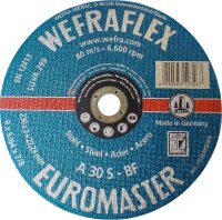Trennscheibe Euromaster blau gerade für Stahl 125 x 2 x 22 mm