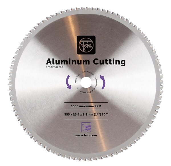 Kreissägeblatt Fein® 80Z für Aluminium, Ø 355mm