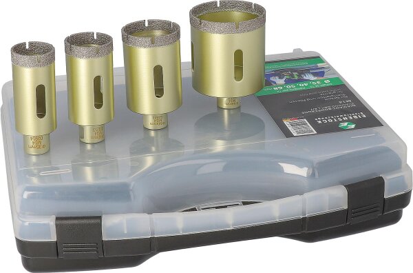 Fliesenbohrkronen-Set EIBENSTOCK 4-teilig, Ø 35,40,50,68mm Länge 35mm für Fliesen-Bohrgerät 80 096 70