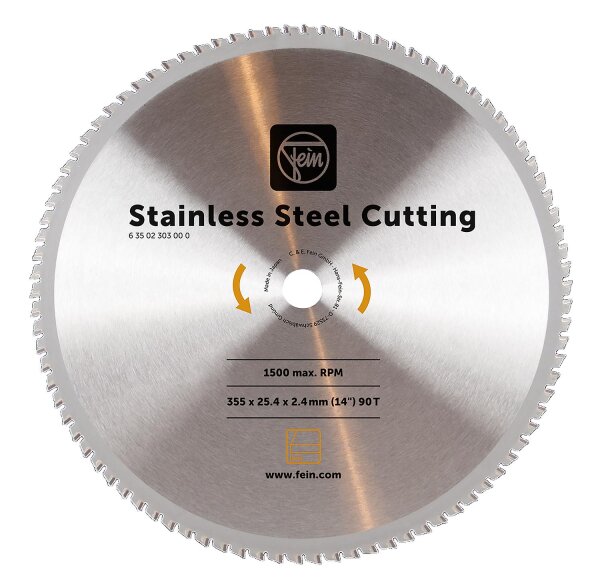 Kreissägeblatt Fein® 90Z für Edelstahl, Ø 355mm