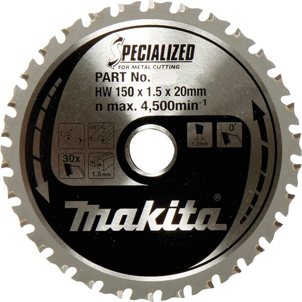 Kreissägeblatt MAKITA® Ø 150 x 1,5 x 20 mm, 32 Zähne , für Metall
