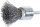 Pinselbürste Ø 17 mm mit 6 mm Schaft Stahldraht rostfrei 0,3 mm