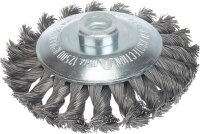Zopfkegelbürste Ø 115x12 mm Stahldraht 0,5 mm...