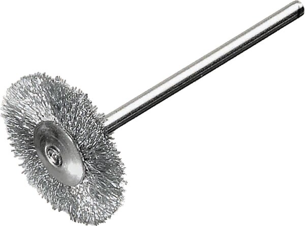Rundbürste Ø 22 mm mit 3,0 mm Schaft, Stahldraht 0,1 mm