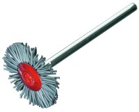 Rundbürste Ø 22 mm mit 3,0 mm Schaft, Messing 0,1 mm