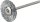 Rundbürste Ø 22 mm mit 3,0 mm Schaft, Messing 0,1 mm