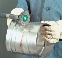 Rundbürste Ø 50 mm mit 6 mm Schaft Schleifborsten SIC K 120