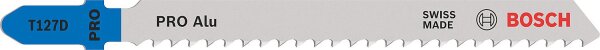 Stichsägeblätter BOSCH T127D Länge 100mm VPE 5 Stück f. gerade Schnitte in Aluminium
