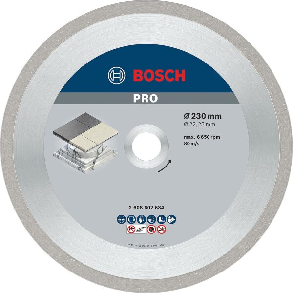 Diamanttrennscheibe BOSCH Best for Ceramic für Fliesen Ø 230 x 22,23 x 2,4mm