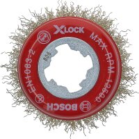 Topfbürste BOSCH® mit X - Lock Aufnahme Ø 75 mm 0,3 mm Messingdraht
