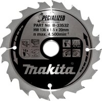 Kreissägeblatt MAKITA Ø 136x20x1,5mm mit 16...