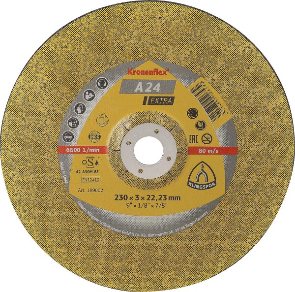 Trennscheibe KLINGSPOR gekröpft 230x3,0x22,23mm