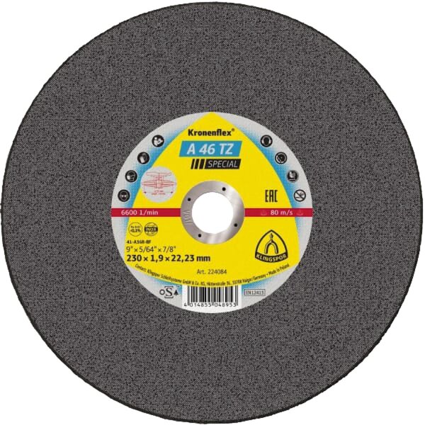 Trennscheibe KLINGSPOR A 46 TZ SPECIAL INOX gekröpft 115 x 1,6 x 22,23 mm